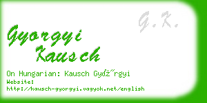 gyorgyi kausch business card